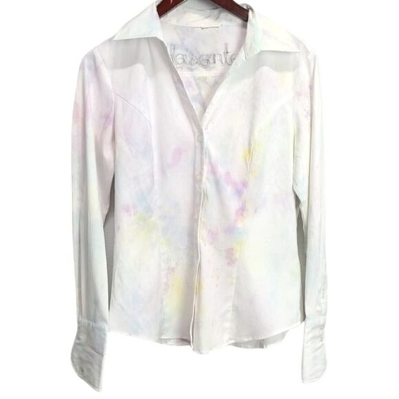 D&co. Tie Dye Women's Button Down Shirt Size M - Picture 1 of 7
